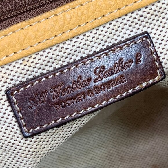 Dooney & Bourke Large Shoulder Hobo Bag In Yellow Pebble Leather H2 681917 - Picture 9 of 16